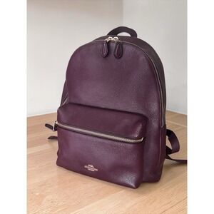 coach charlie backpack oxblood Medium in Signature Canas With Cherry Motif Coach Backpack Sale for Sale